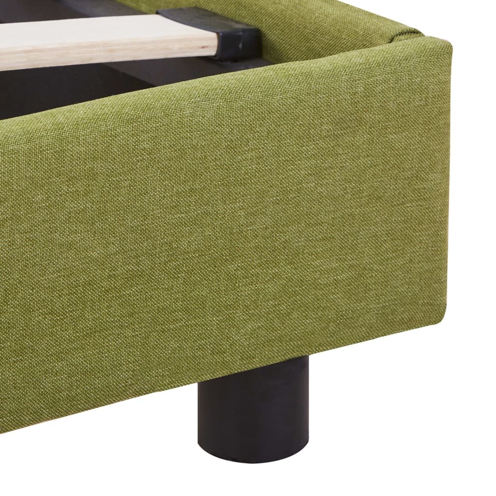 Bed Frame Green Fabric 135x190 cm Double