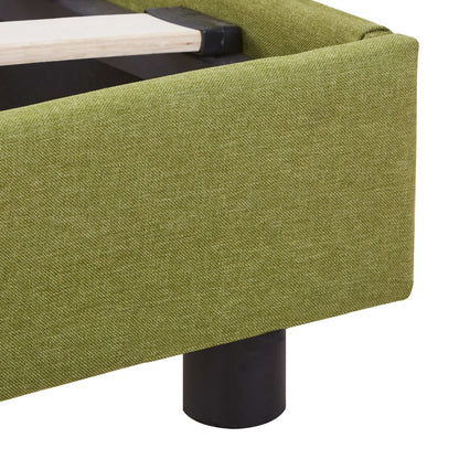 Bed Frame Green Fabric 135x190 cm Double