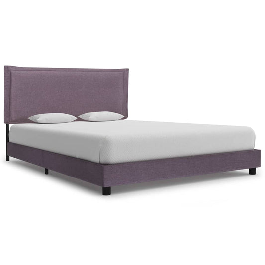 Bed Frame Taupe Fabric 135x190 cm Double