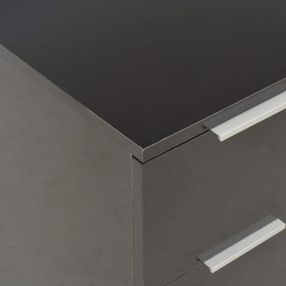 Sideboard High Gloss Black 60x35x80 cm Engineered Wood