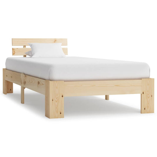 Bed Frame Solid Pine Wood 100x200 cm