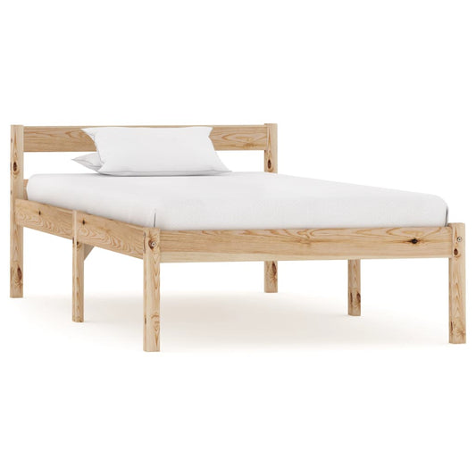 Bed Frame Solid Pine Wood 100x200 cm