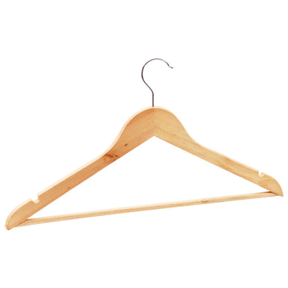 100 pcs Clothes Hanger Set Non-slip Hardwood