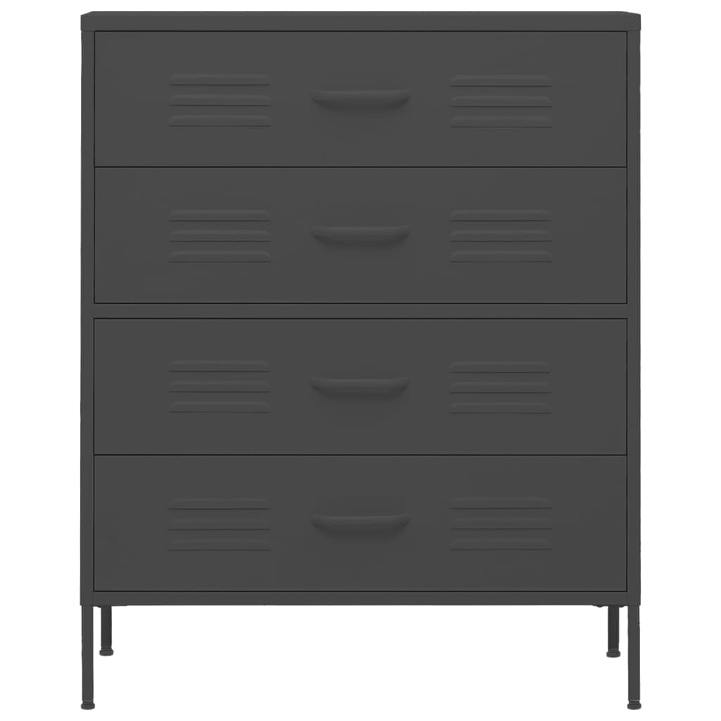 Chest of Drawers Anthracite 80x35x101.5 cm Steel