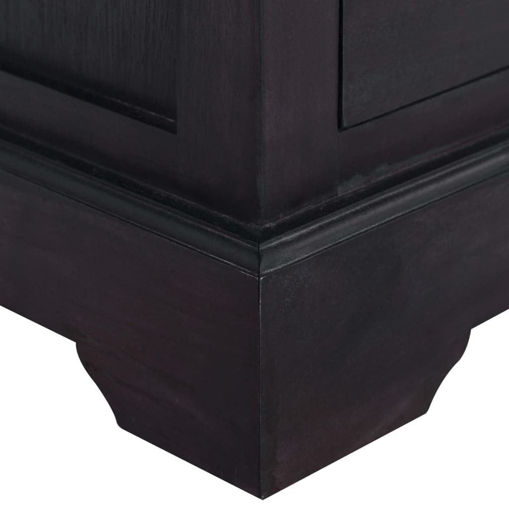Chest of Drawers Light Black 45x35x100 cm Solid Wood Mahogany