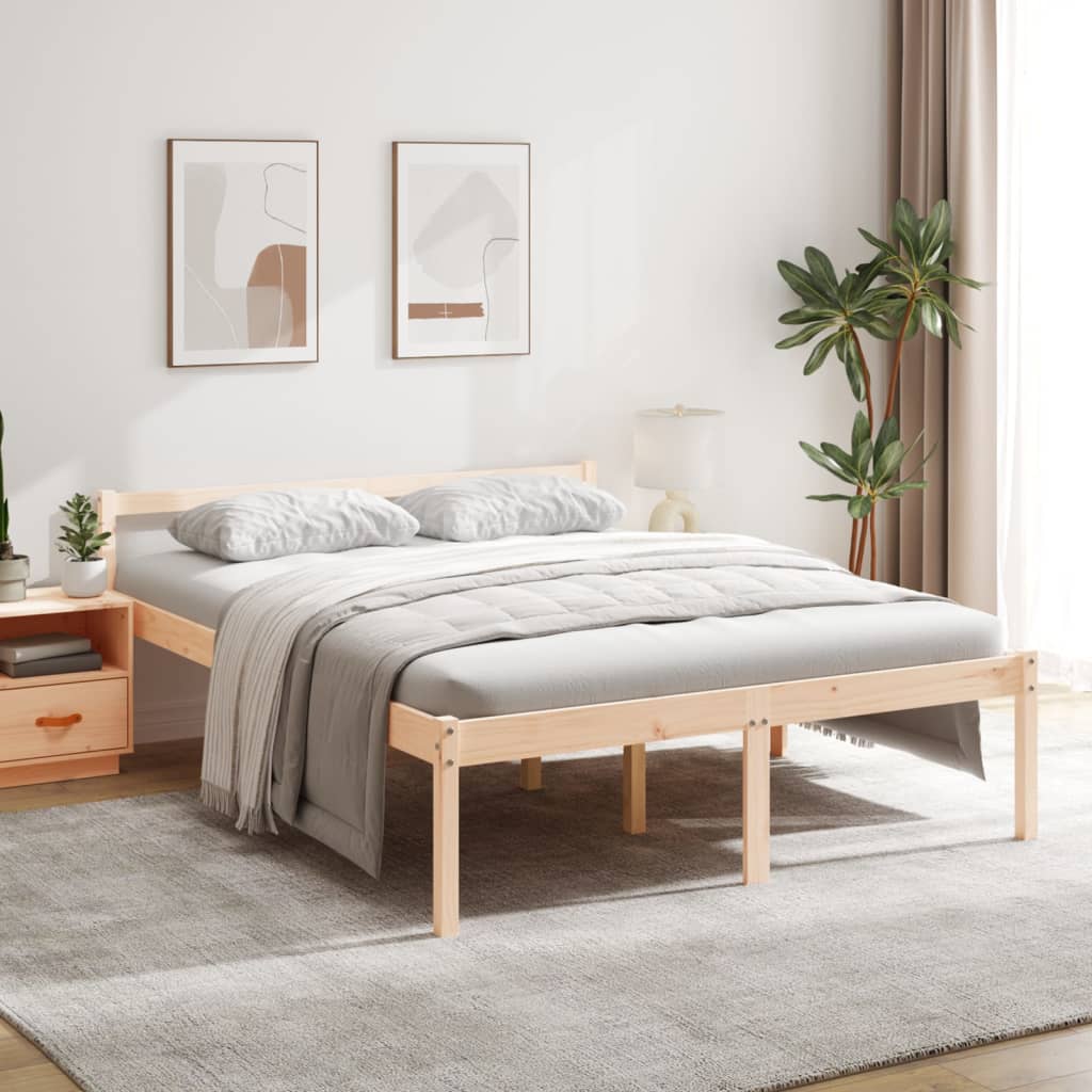 Bed Frame 160x200 cm Solid Wood Pine