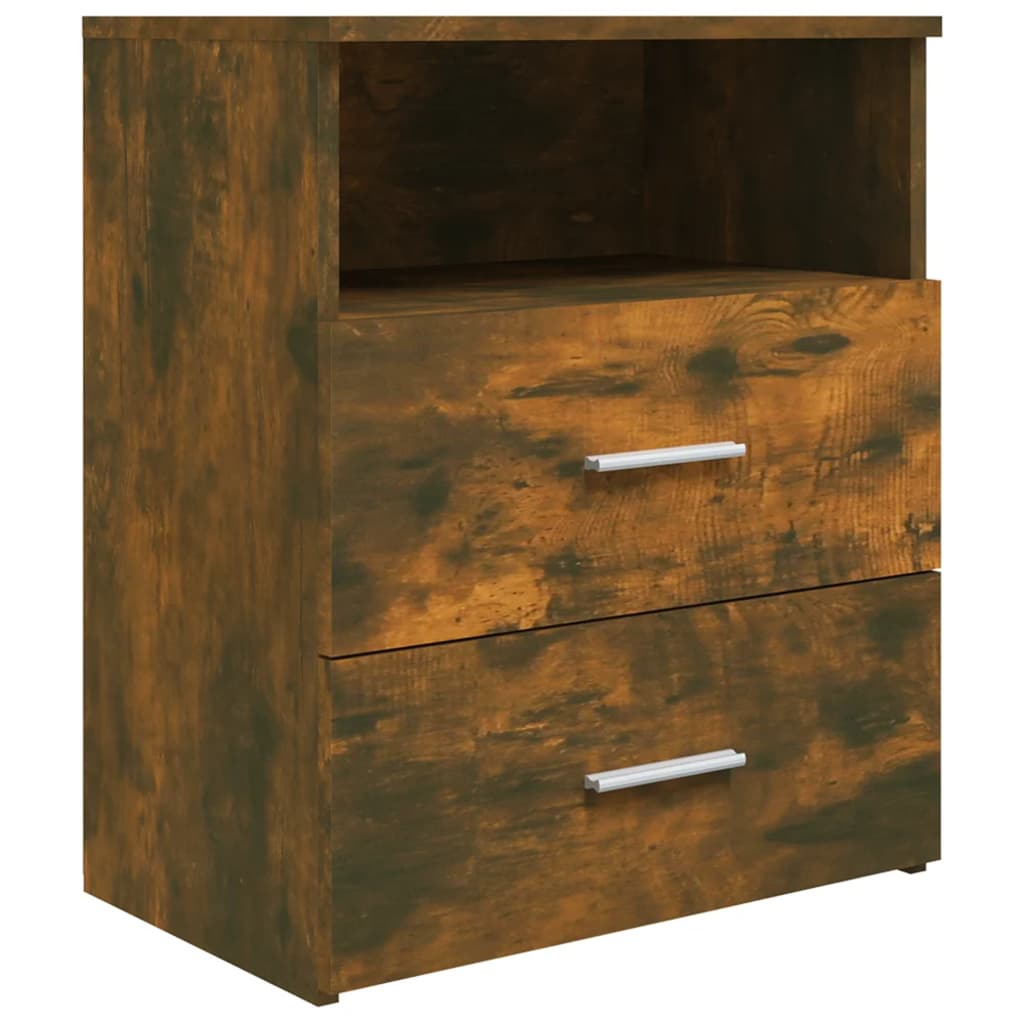 Bed Cabinets 2 pcs Smoked Oak 50x32x60 cm