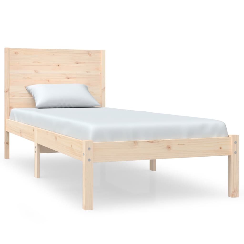 Bed Frame Solid Wood 75x190 cm Small Single