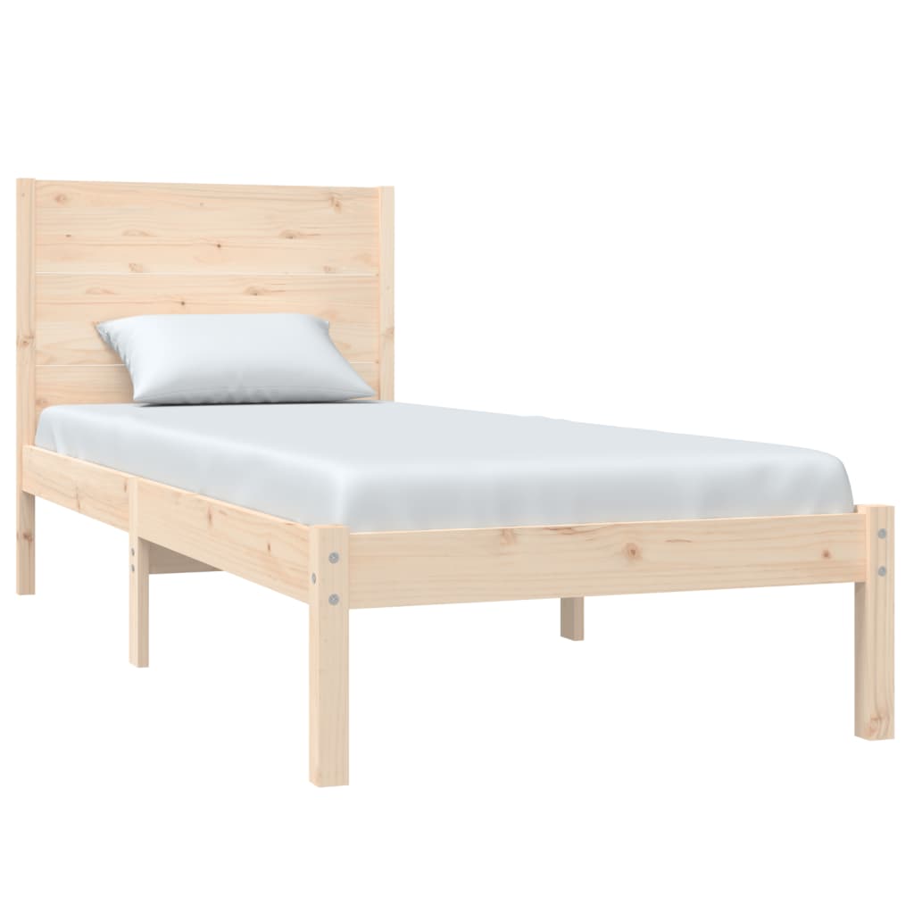 Bed Frame Solid Wood 75x190 cm Small Single