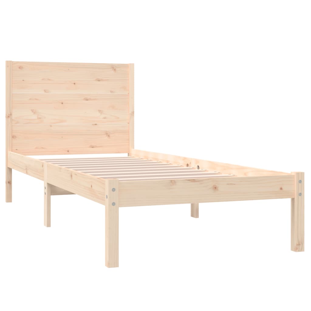 Bed Frame Solid Wood 75x190 cm Small Single