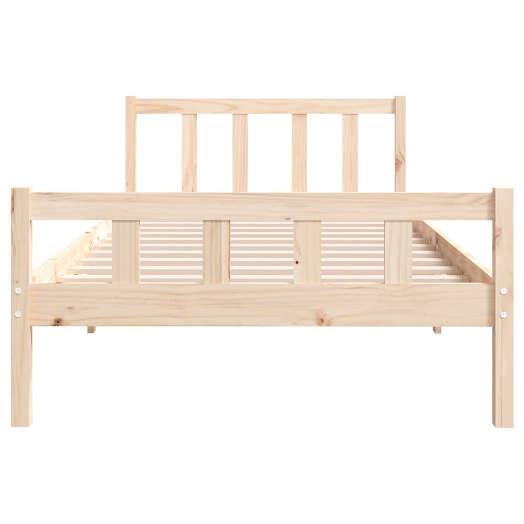 Bed Frame Solid Wood 100x200 cm