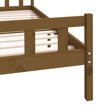 Bed Frame Honey Brown Solid Wood 150x200 cm King Size