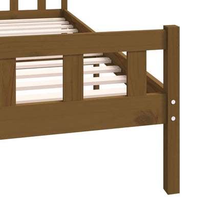 Bed Frame Honey Brown Solid Wood 160x200 cm