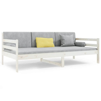 Day Bed White 90x190 cm Solid Wood Pine