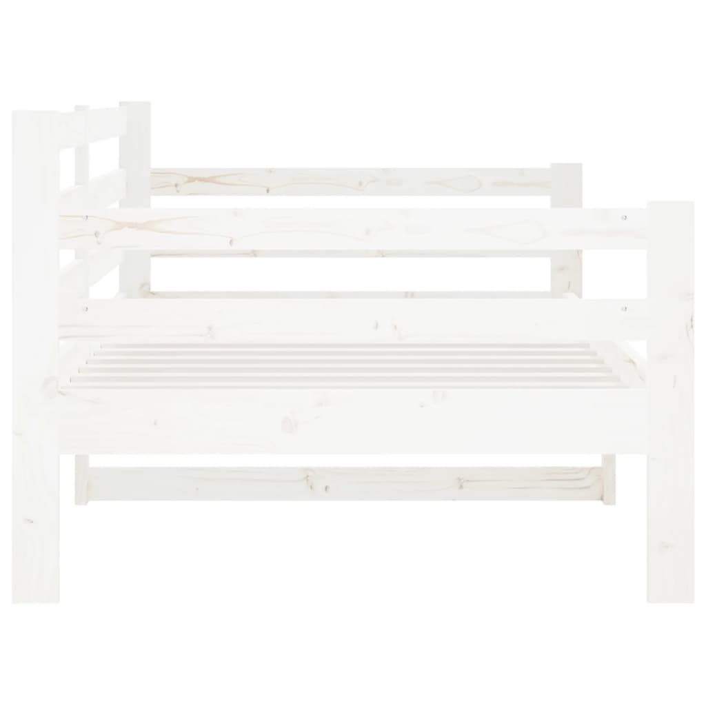 Day Bed White 90x190 cm Solid Wood Pine