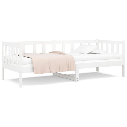 Day Bed White 90x190 cm Solid Wood Pine