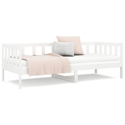 Day Bed White 90x190 cm Solid Wood Pine