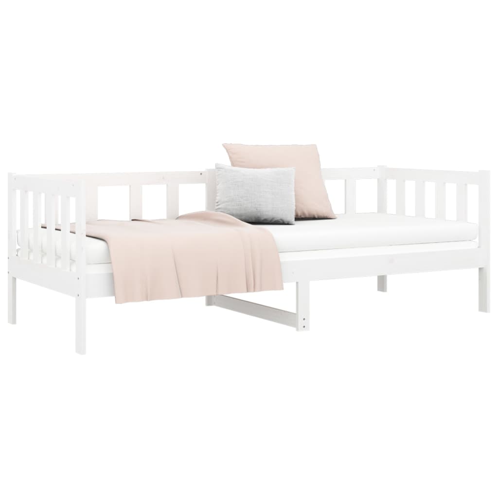 Day Bed White 90x190 cm Solid Wood Pine