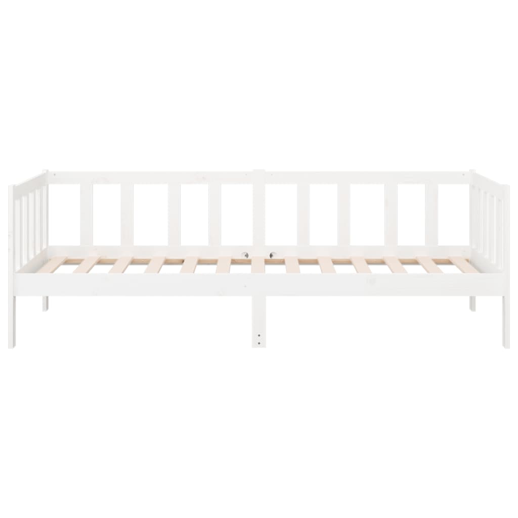 Day Bed White 90x190 cm Solid Wood Pine