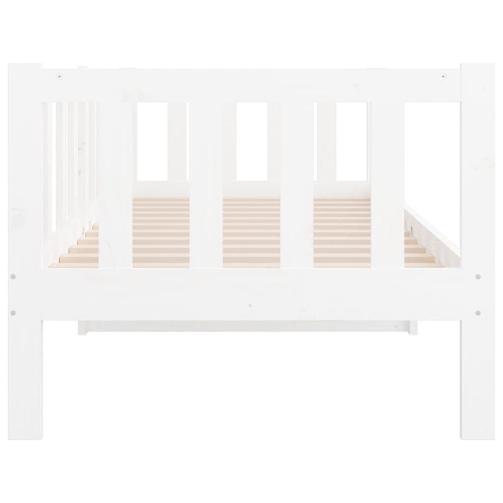 Day Bed White 90x190 cm Solid Wood Pine