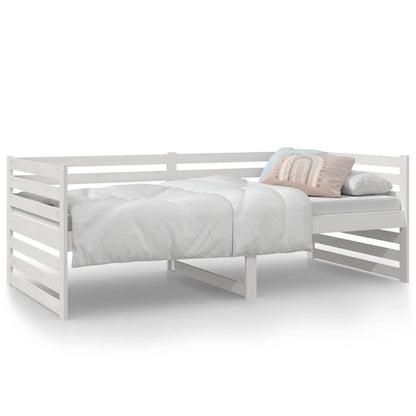 Day Bed White 90x190 cm Solid Wood Pine