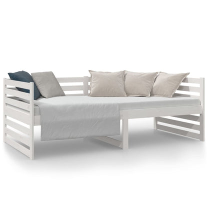 Day Bed White 90x190 cm Solid Wood Pine