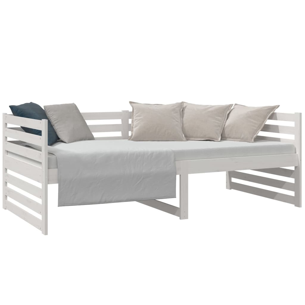 Day Bed White 90x190 cm Solid Wood Pine