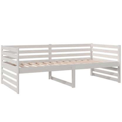 Day Bed White 90x190 cm Solid Wood Pine