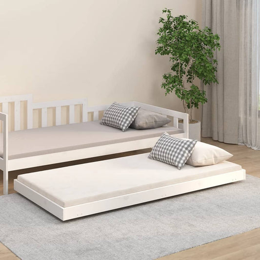 Bed Frame White 75x190 cm Small Single Solid Wood Pine