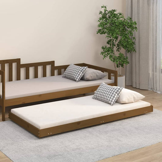 Bed Frame Honey Brown 75x190 cm Small Single Solid Wood Pine