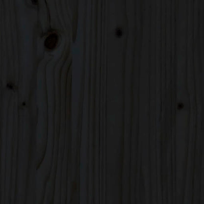 Bed Frame Black 180x200 cm Super King Solid Wood Pine