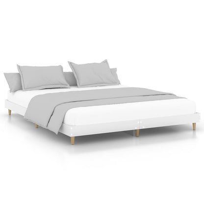 Bed Frame White 180x200 cm Super King Engineered Wood