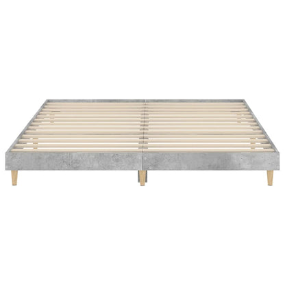 Bed Frame Concrete Grey 180x200 cm Super King Engineered Wood