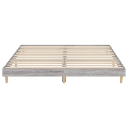 Bed Frame Grey Sonoma 140x200 cm Engineered Wood