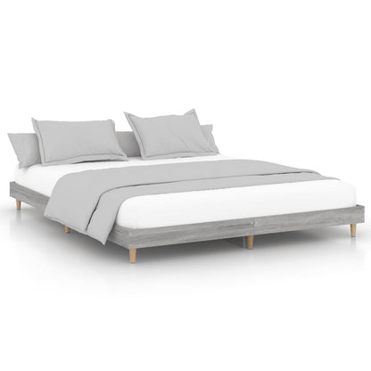 Bed Frame Grey Sonoma 120x200 cm Engineered Wood