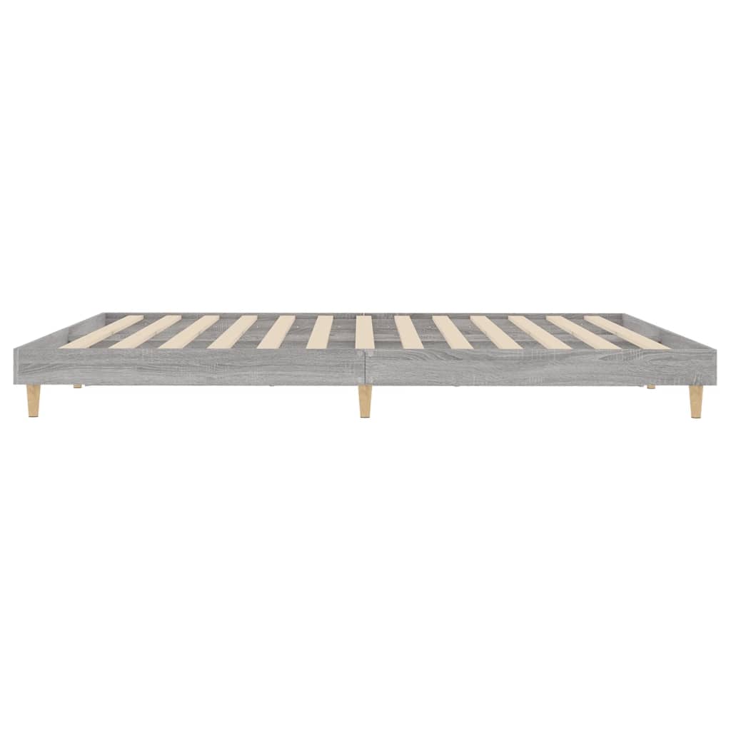 Bed Frame Grey Sonoma 120x200 cm Engineered Wood