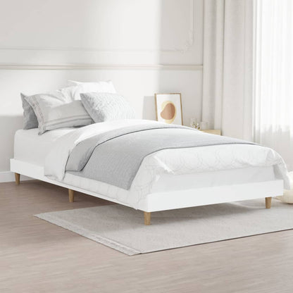 Bed Frame White 100x200 cm Engineered Wood
