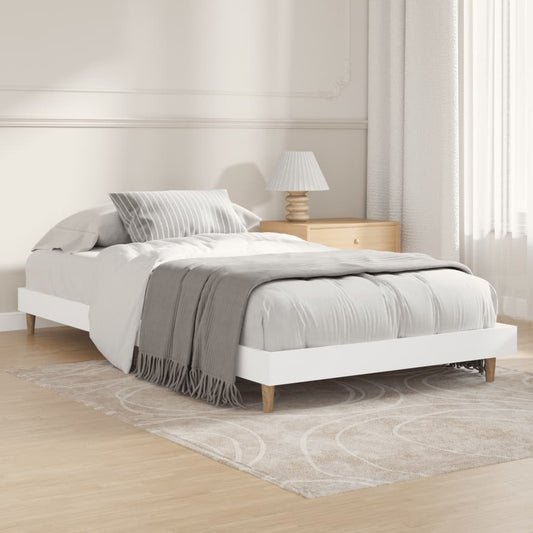 Bed Frame White 100x200 cm Engineered Wood