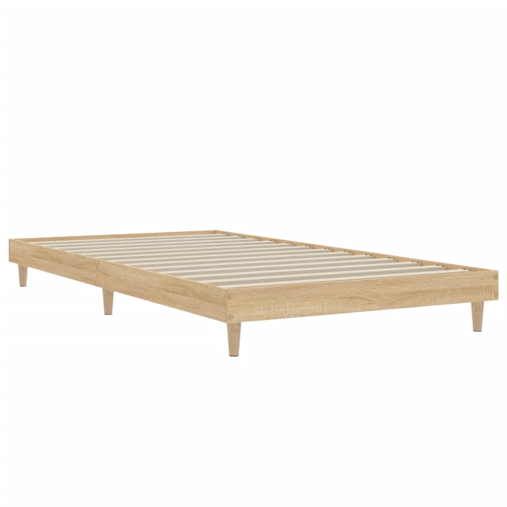 Bed Frame Sonoma Oak 100x200 cm Engineered Wood