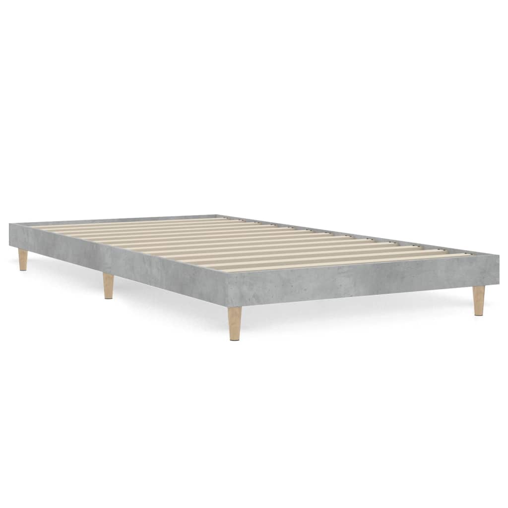 Bed Frame Concrete Grey 100x200 cm Engineered Wood