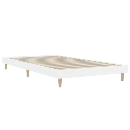 Bed Frame White 90x200 cm Engineered Wood