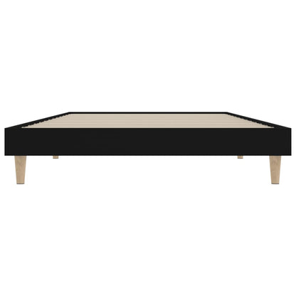 Bed Frame Black 90x200 cm Engineered Wood