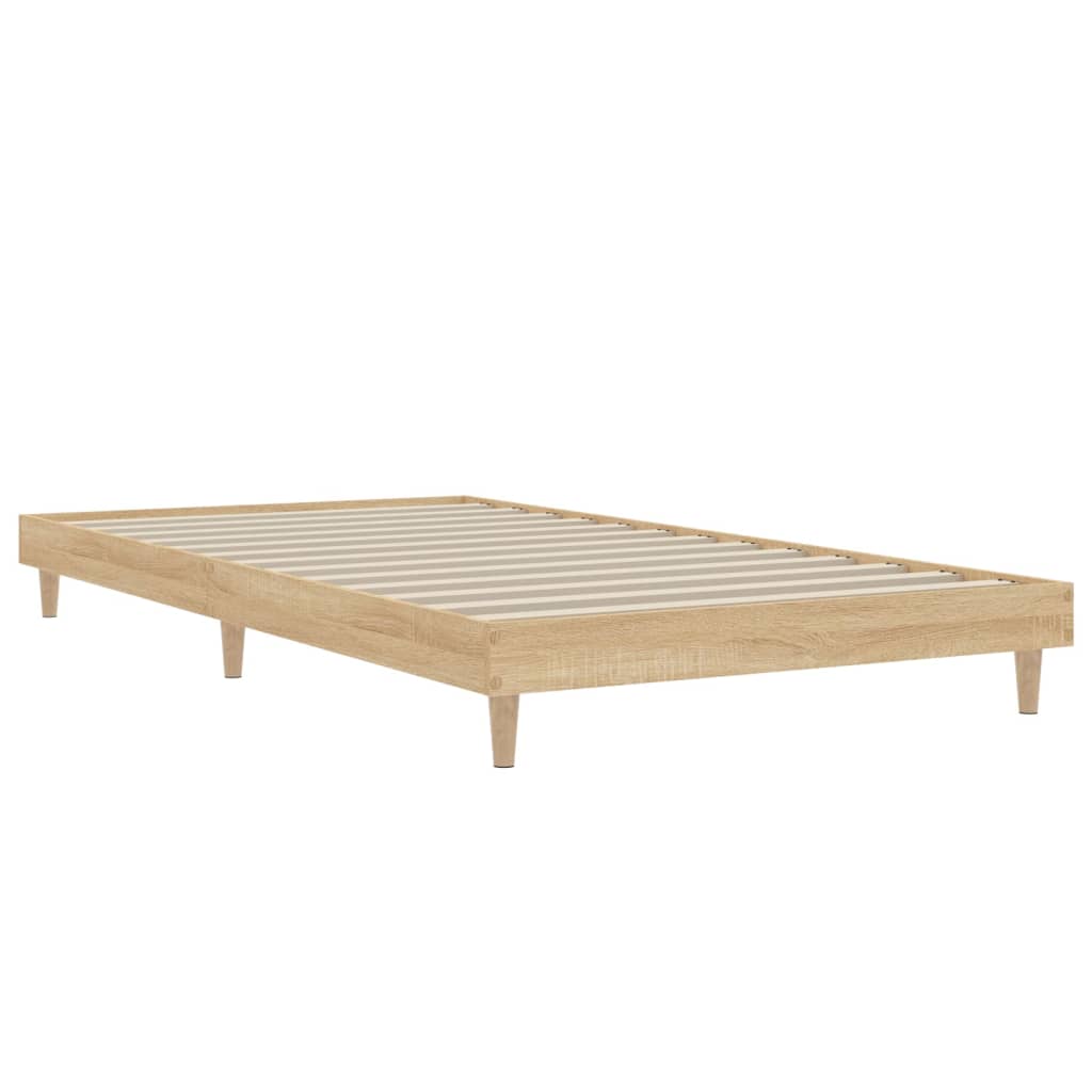 Bed Frame Sonoma Oak 90x200 cm Engineered Wood