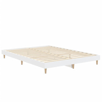 Bed Frame White 140x190 cm Engineered Wood