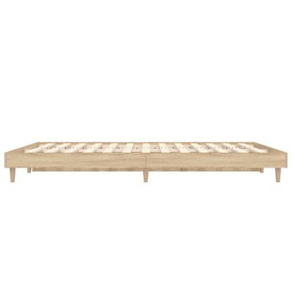 Bed Frame Sonoma Oak 140x190 cm Engineered Wood