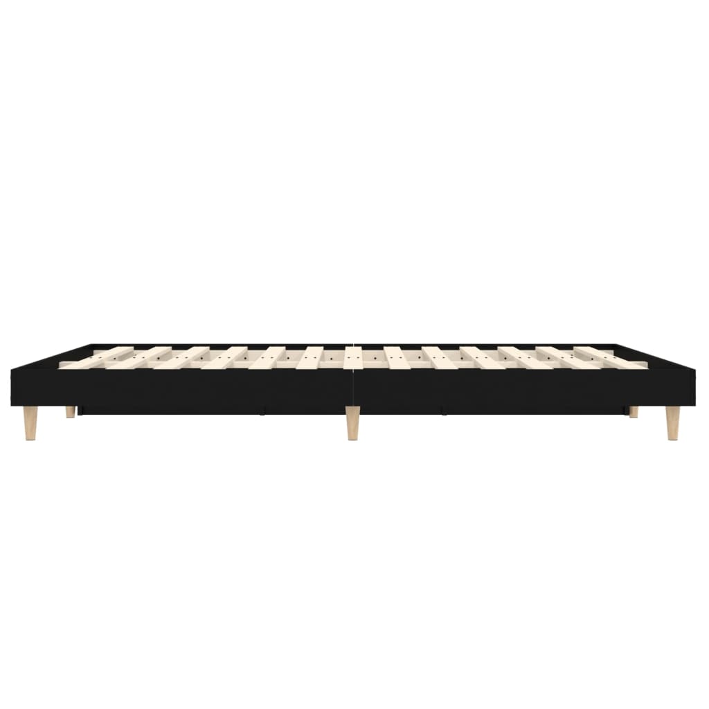 Bed Frame Black 120x190 cm Small Double Engineered Wood