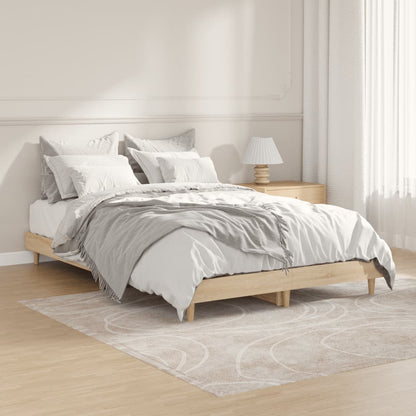 Bed Frame Sonoma Oak 120x190 cm Small Double Engineered Wood