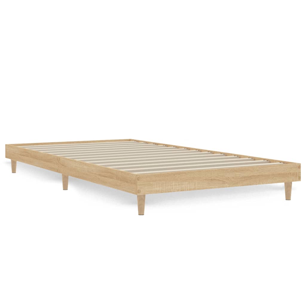 Bed Frame Sonoma Oak 90x190 cm Single Engineered Wood