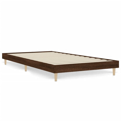 Bed Frame Brown Oak 90x190 cm Single Engineered Wood