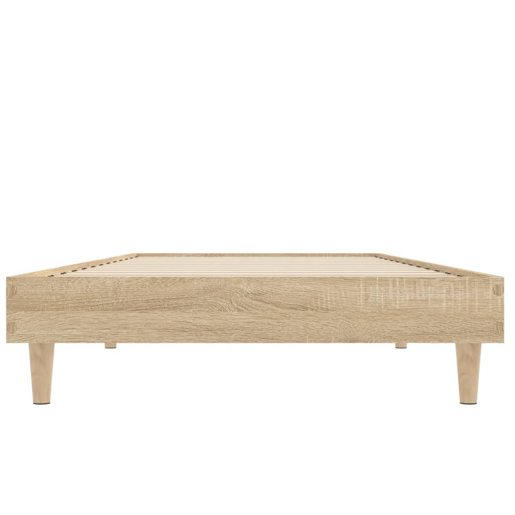 Bed Frame Sonoma Oak 75x190 cm Small Single Engineered Wood
